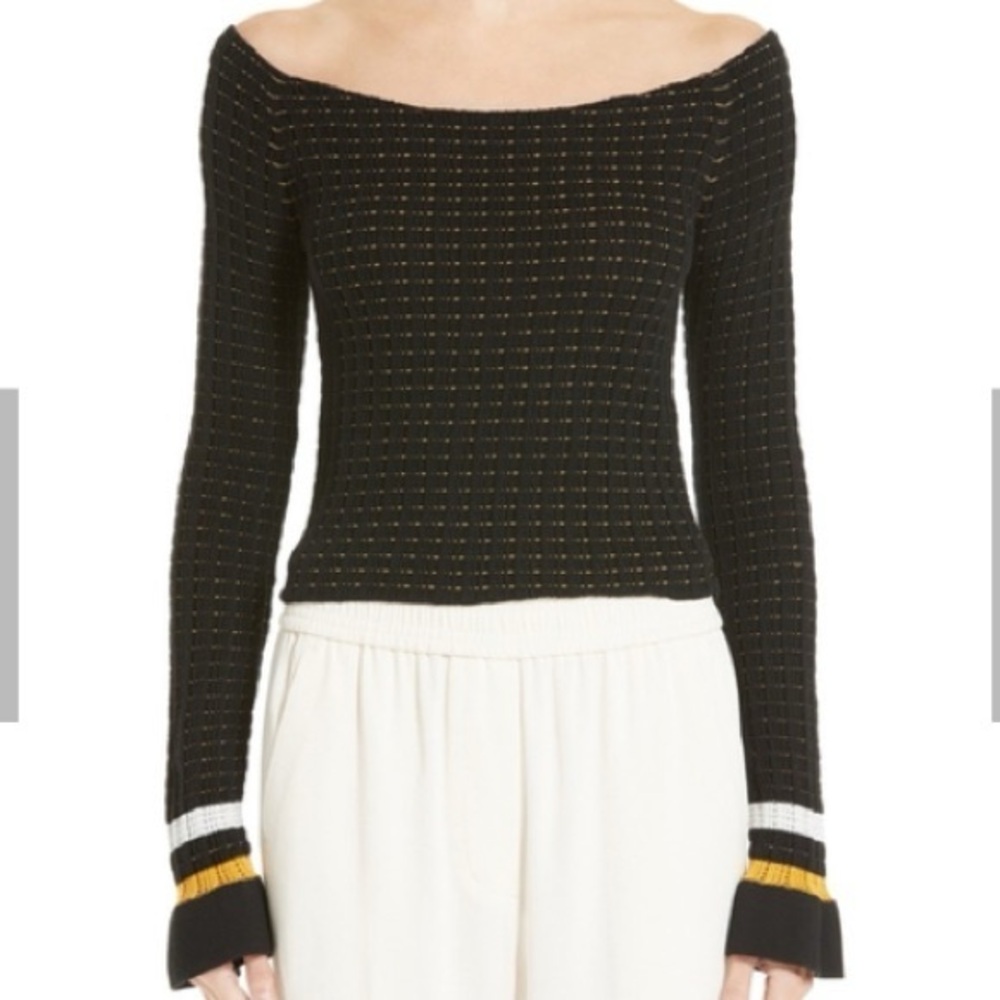 3.1 Philip Lim Kint Pelpum Sleeves Crop Top